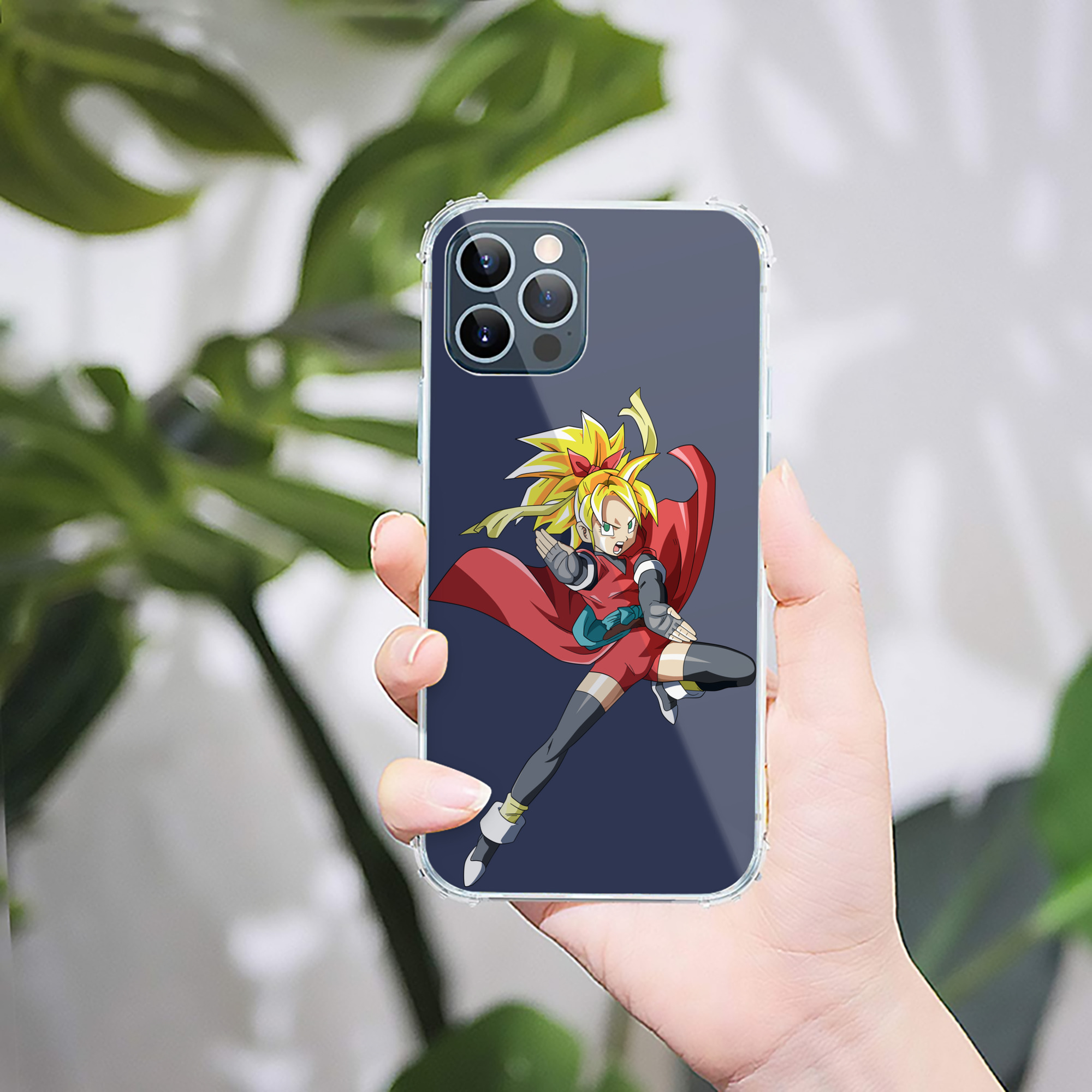 （画像用） ドラゴンボール カリフラ DRAGON BALL Caulifla 【iPhone 12シリーズ対応】透明スマホケース（クリアソフトケース）